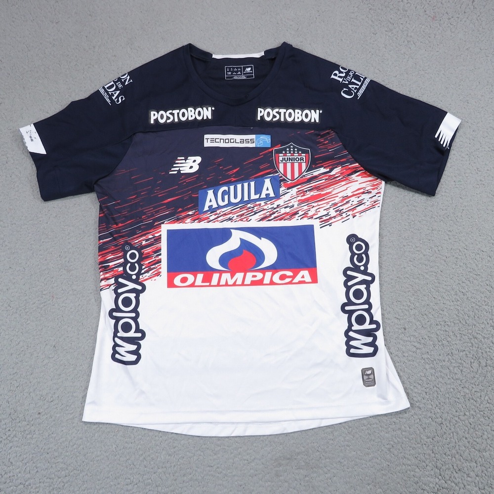 Atletico Junior Jersey Mens Medium 2020 Away New Balance FC Football Shirt Blue